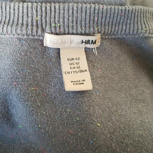 H&M puff sleeve Sweater Mini Dress grey - Picture 8 of 8